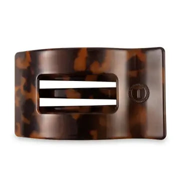 Flat Rectangle Hair Clip - Large - Tortoise