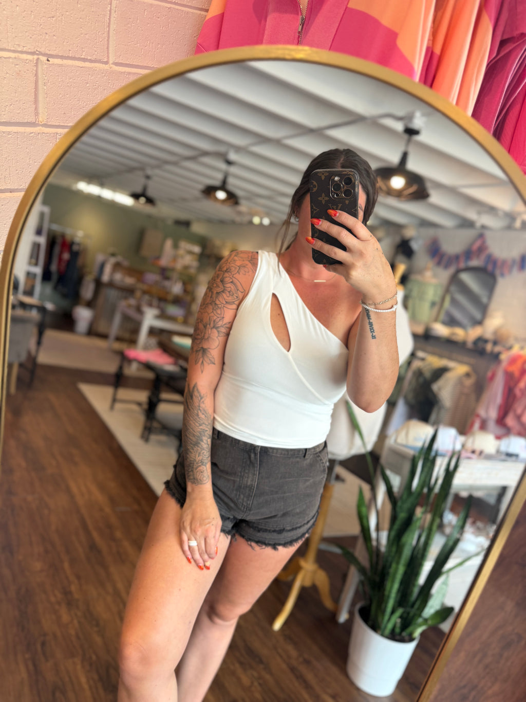 One-Shoulder Cutout Top