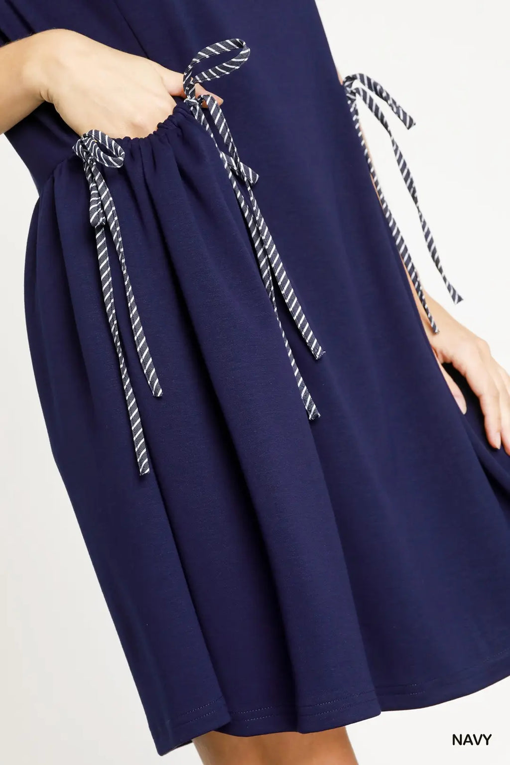 Navy Luxeknit Casual Sleeveless Dress