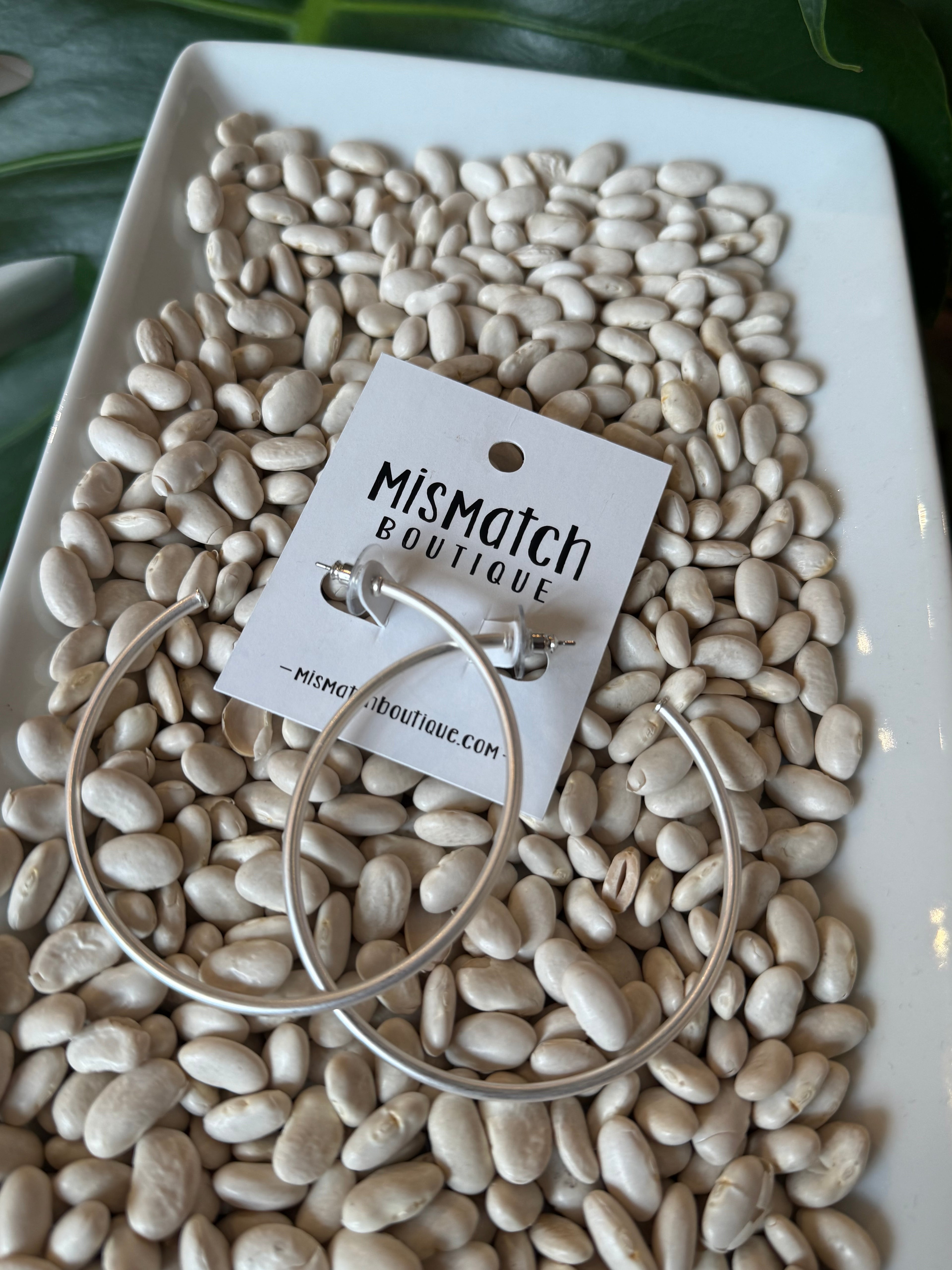 Silver Nail Head End Hoops