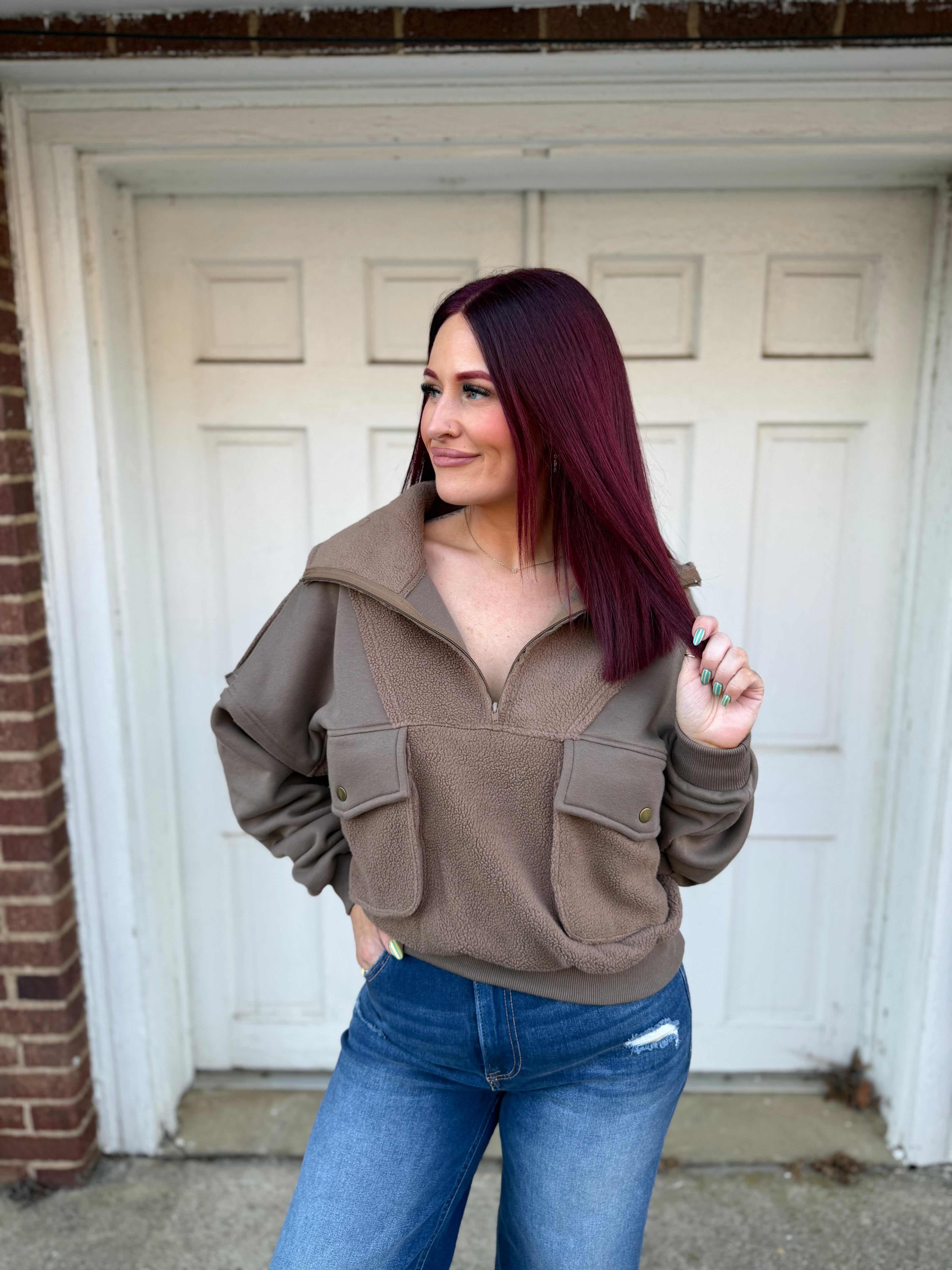The Carter Pullover  Stone brown