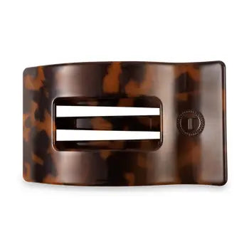 Flat Rectangle Hair Clip - Small - Tortoise