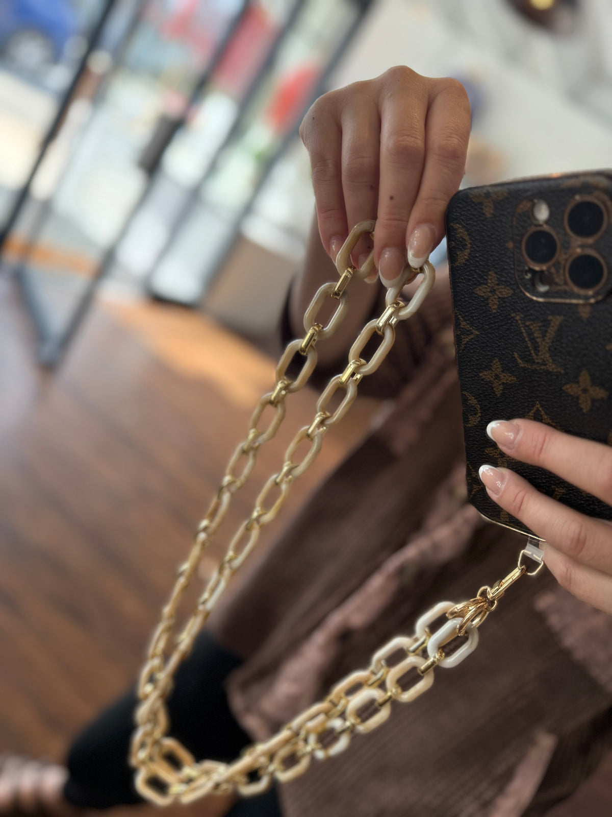 Phone Chain Strap Tortoise