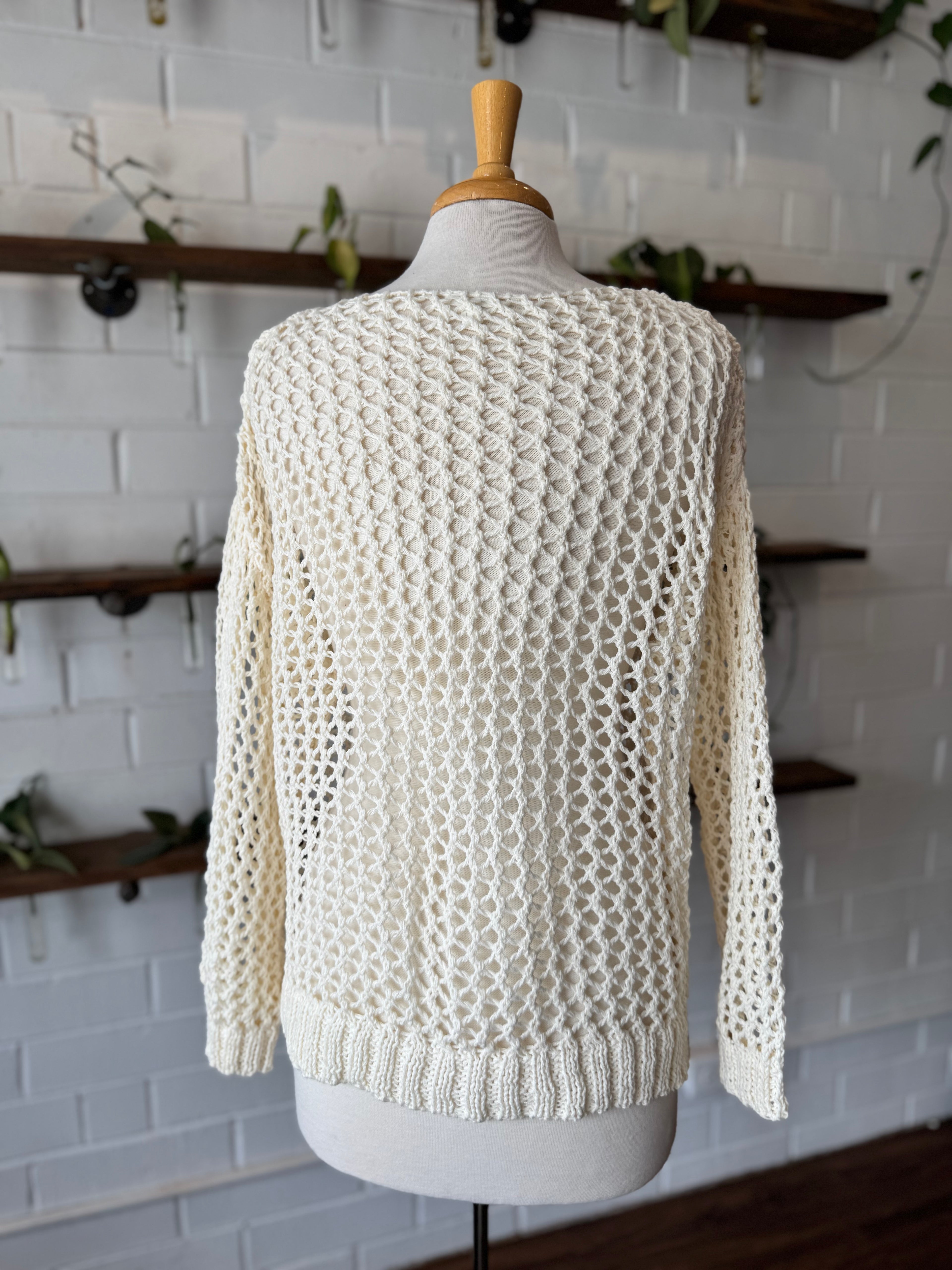 Open Knit Sweater - Ivory