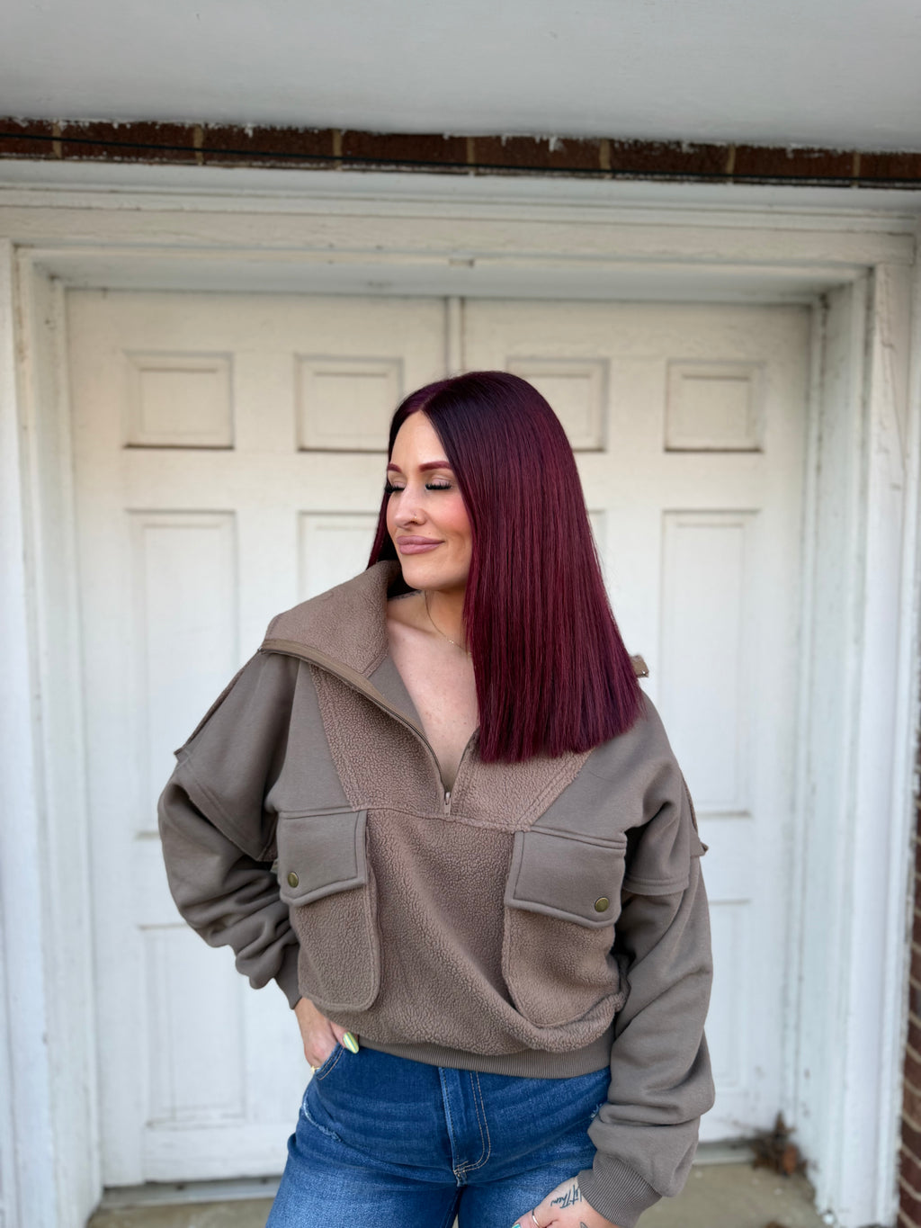 The Carter Pullover  Stone brown
