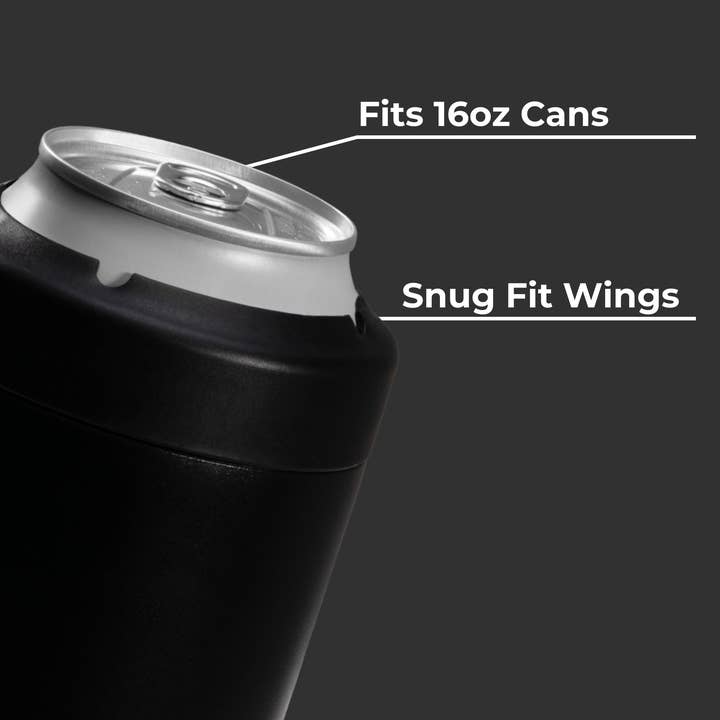Black HydroJug 16 oz Can Cooler