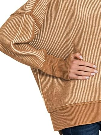 Exposed Seam Two Tone Sweater