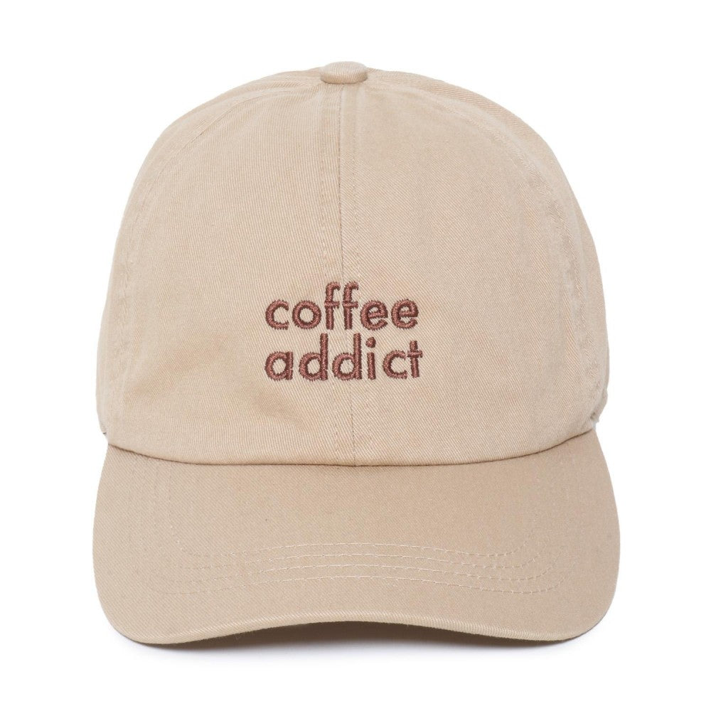 coffee addict' Embroidered Baseball Cap