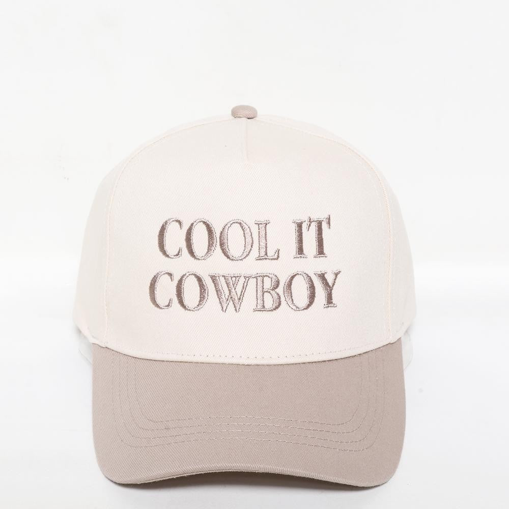 Cool It Cowboy Embroidered Two Tone Baseball Cap