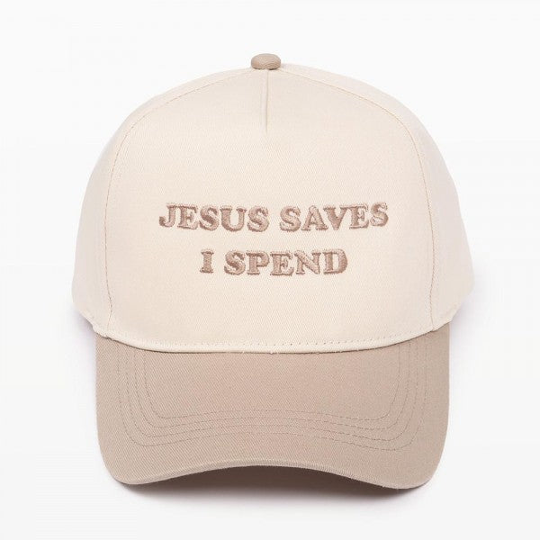 Jesus Saves I Spend - Biege