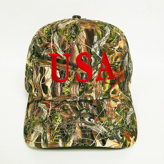 "USA" Embroidered Camo Baseball Cap