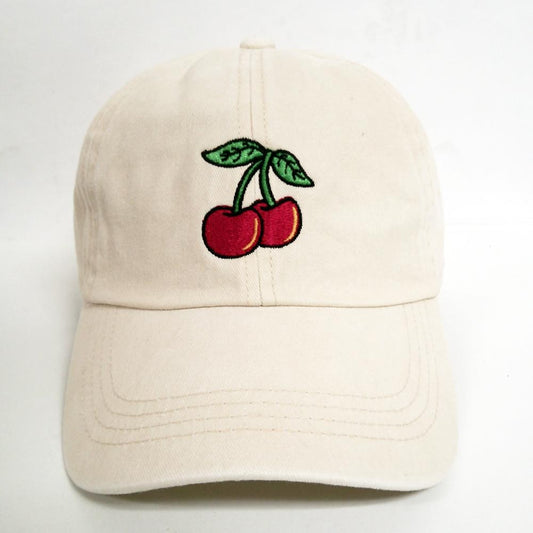 Cherries Embroidered Baseball Cap