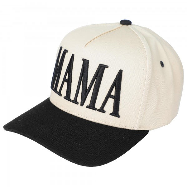 Two Tone Embroidered "MAMA" Trucker Cap