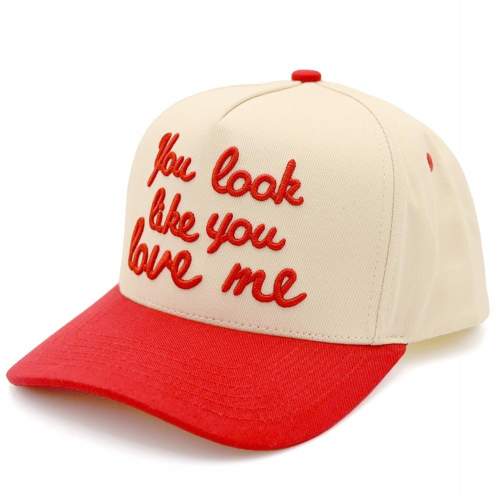"You look like you love me" Baseball Cap - Red