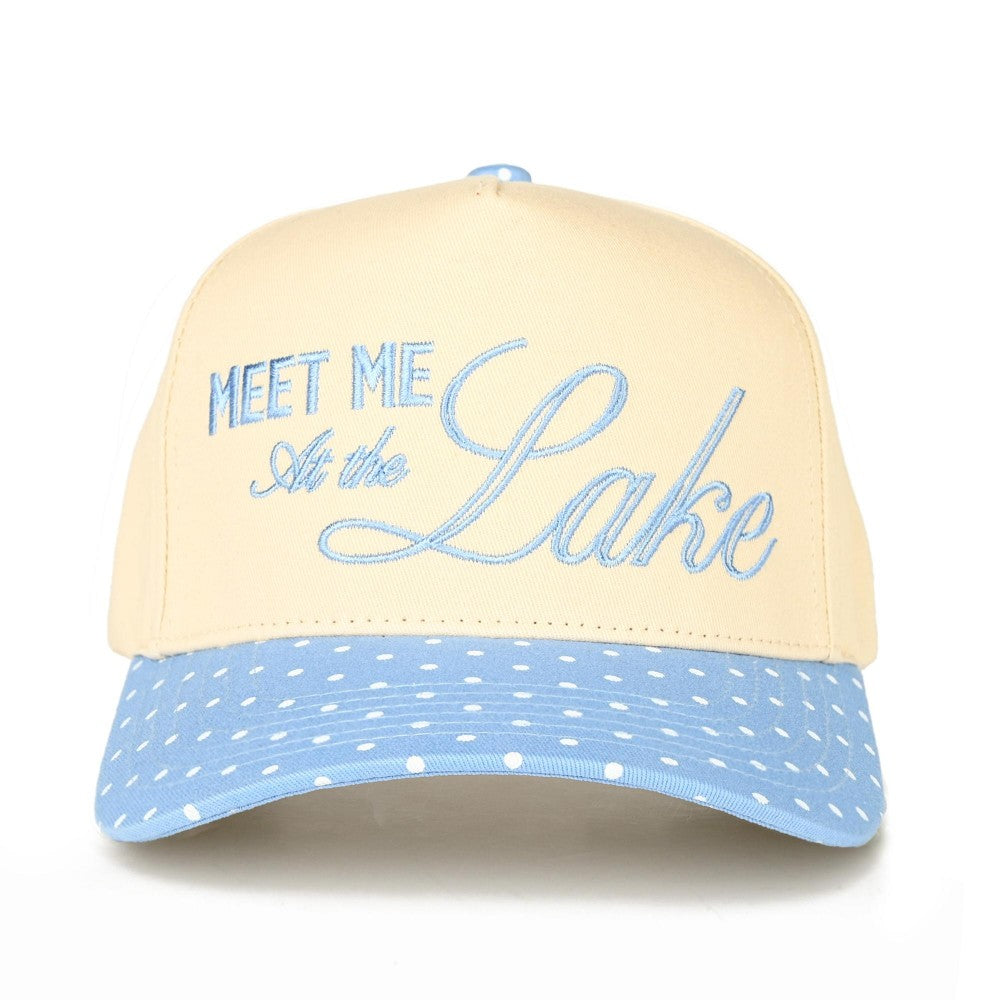 Two Tone Polka Dot "Meet Me At The Lake" Hat