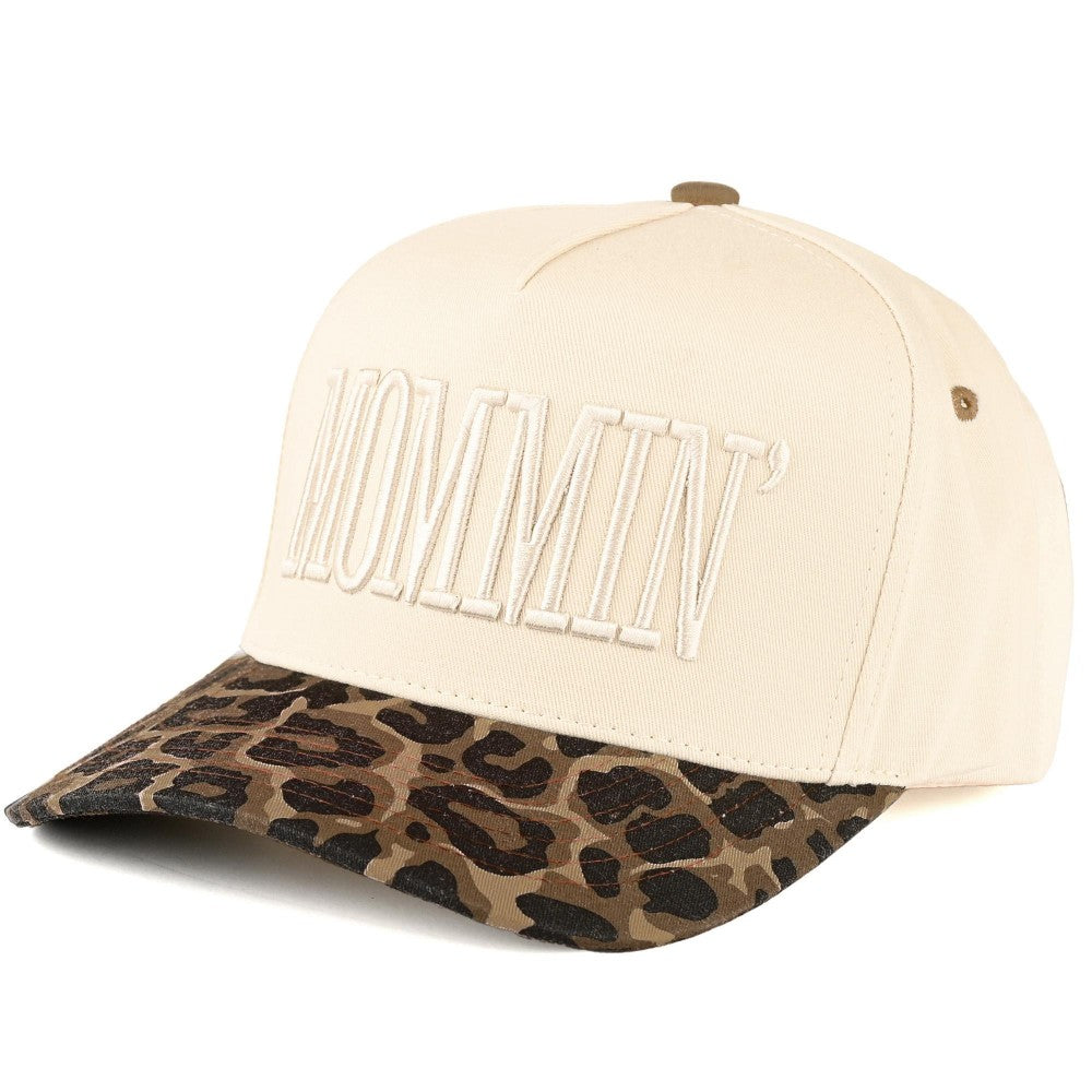 "MOMMIN'" Canvas Embroidered Baseball Cap