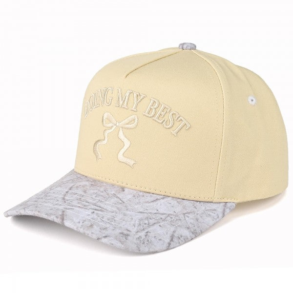 "Doing My Best" & Bow Baseball Cap