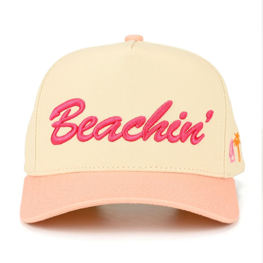 Wave And "Beachin" Hat Peach