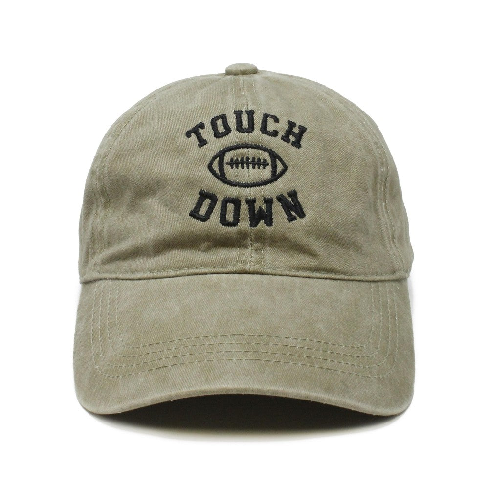 Touch Down Embroidered Baseball Cap