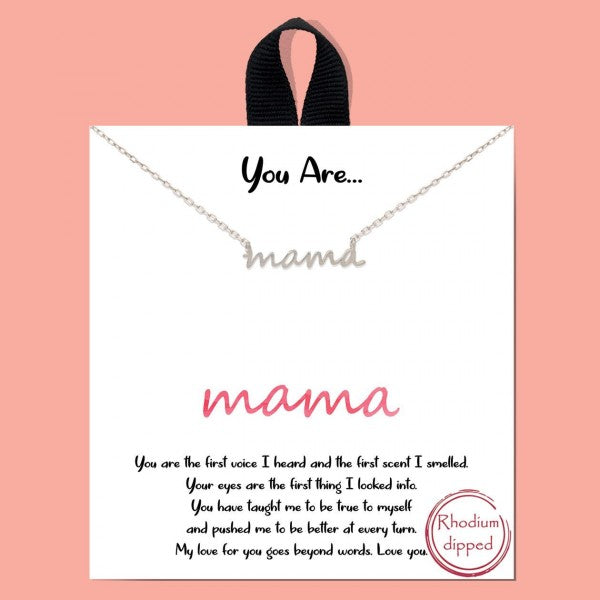 Mama Necklace - Silver