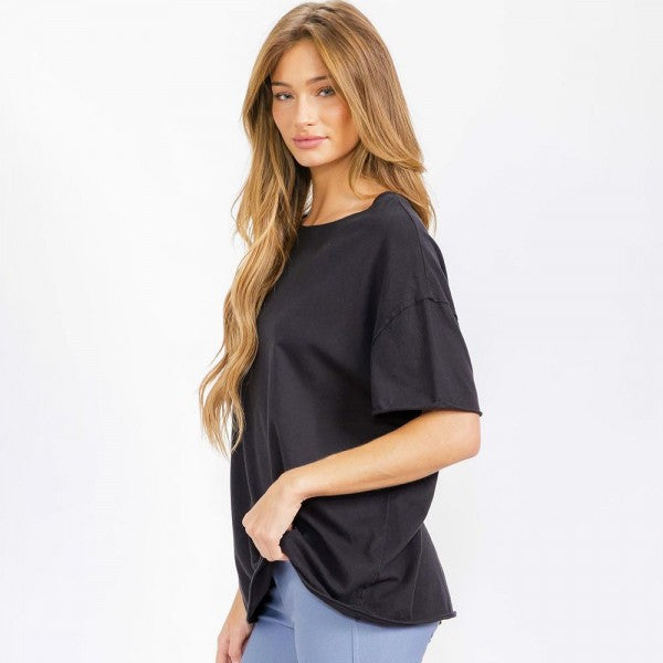 The Essential Raw Edge Tee - White