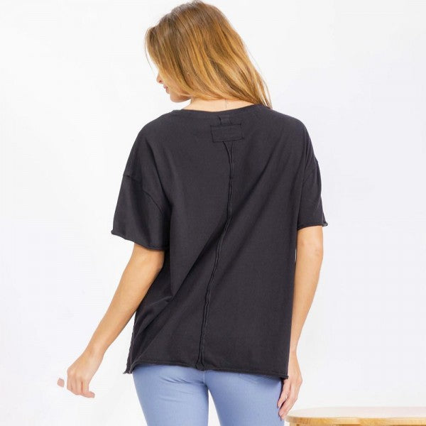 The Essential Raw Edge Tee - White