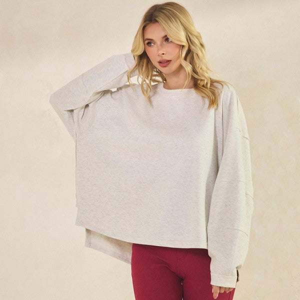 Textured Cotton Relaxed Fit Top