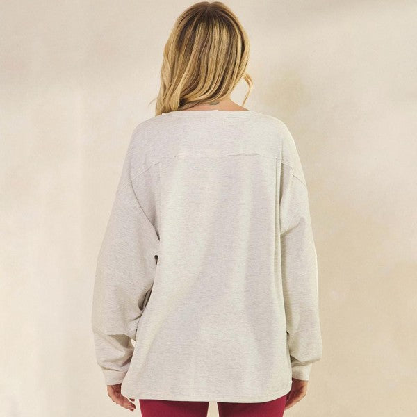 Textured Cotton Relaxed Fit Top