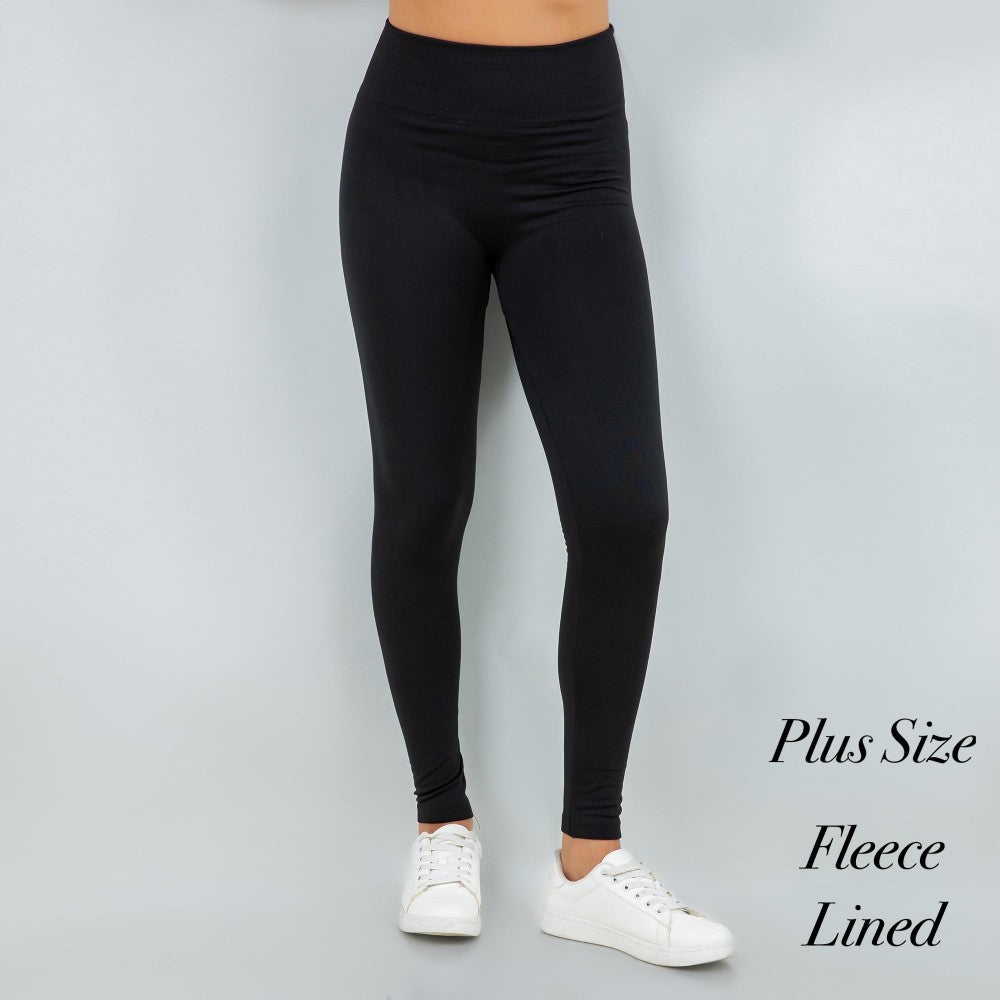 PLUS SIZE Seamless Fleece Lined Leggings
