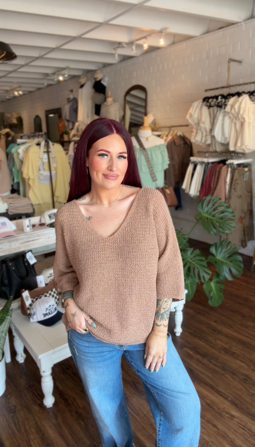Taupe Knit Sweater
