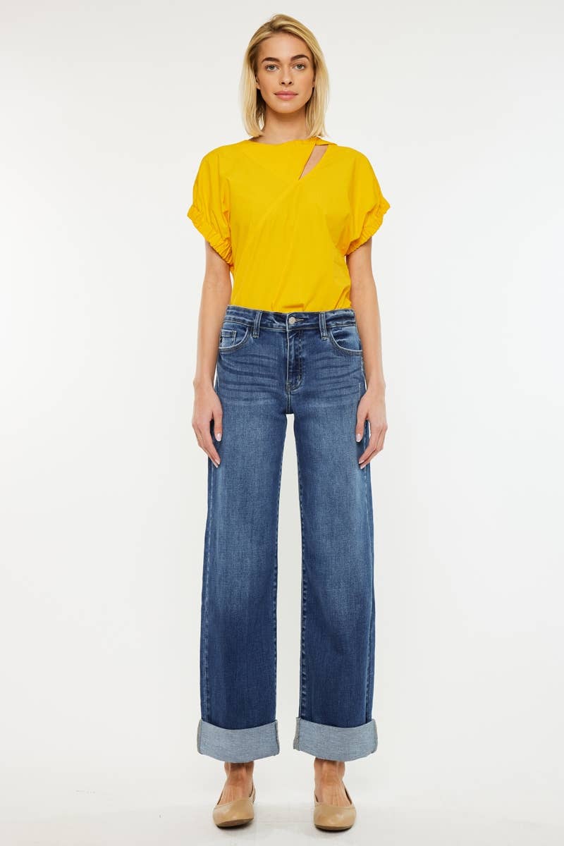 HIGH RISE WIDE LEG JEANS