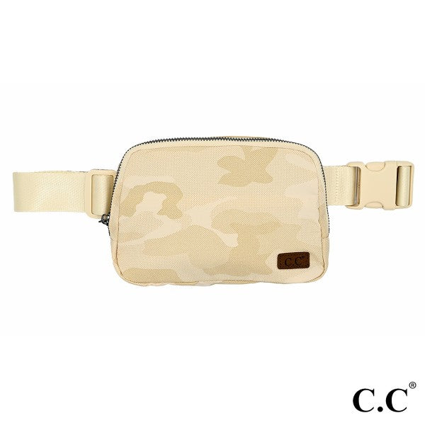 C.C Camo Crossbody Waterproof Mini Fanny Belt Sling Bag