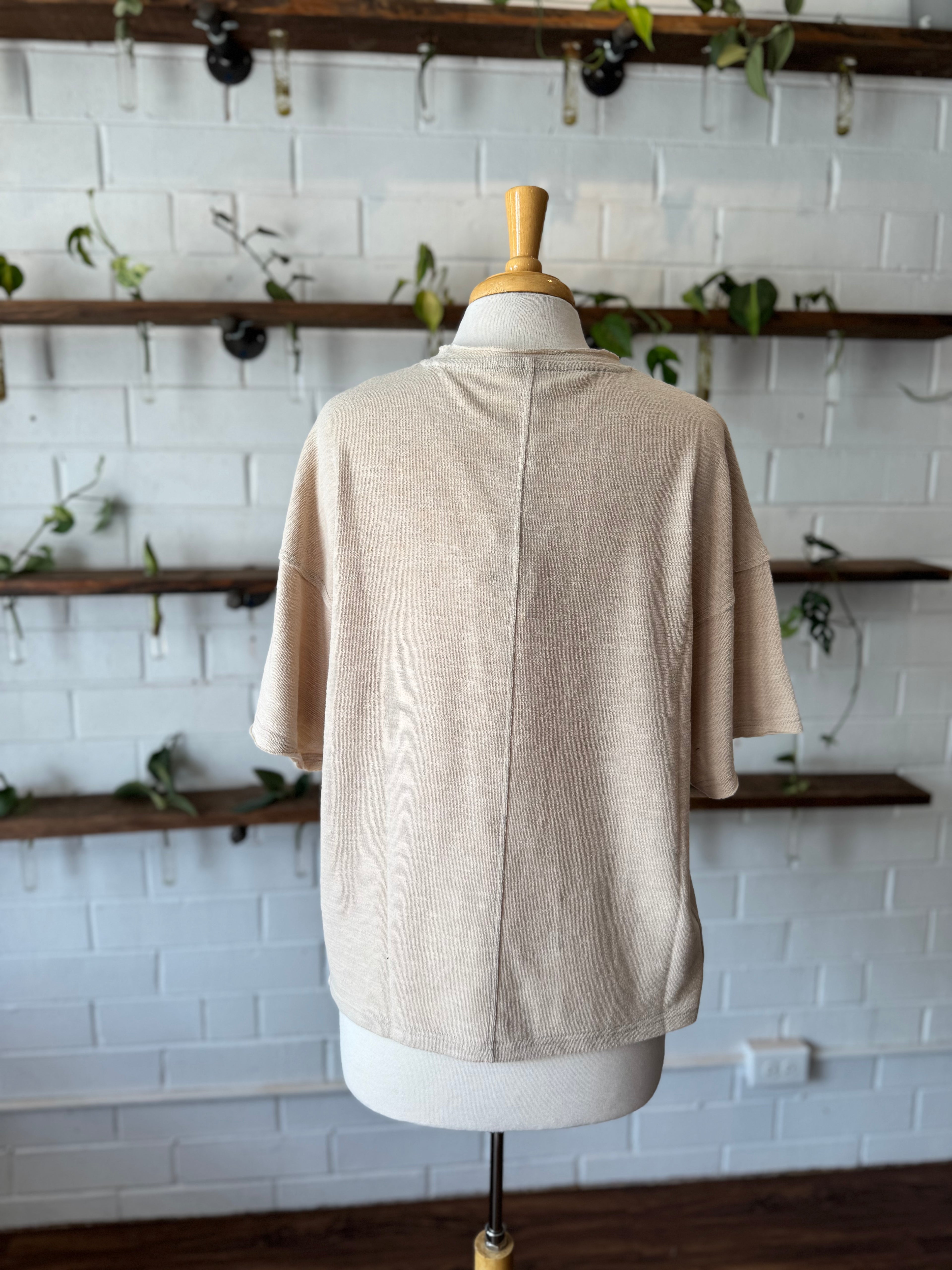 Denim Flower Patchwork Tee