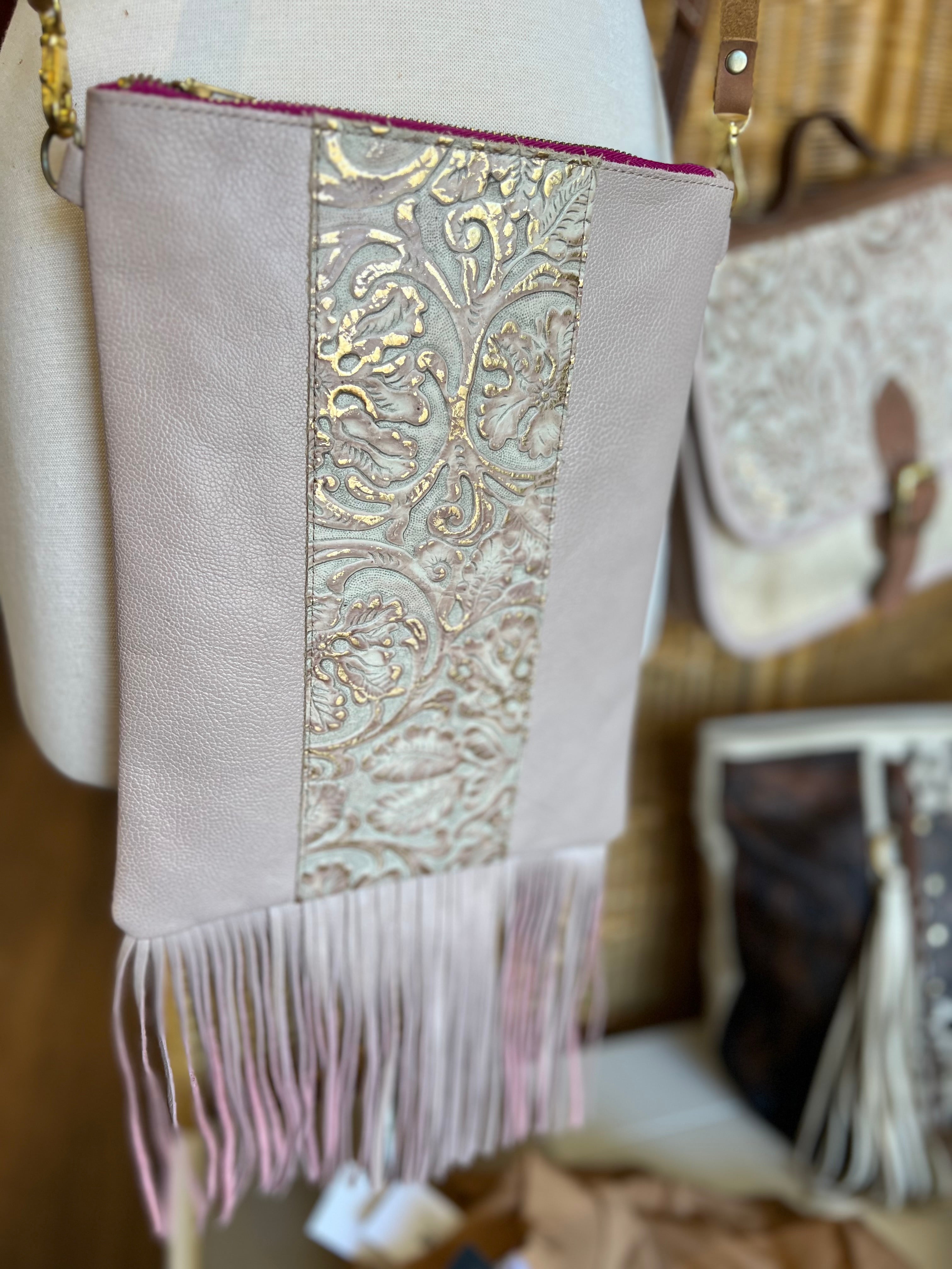 Leather Fringe Rose