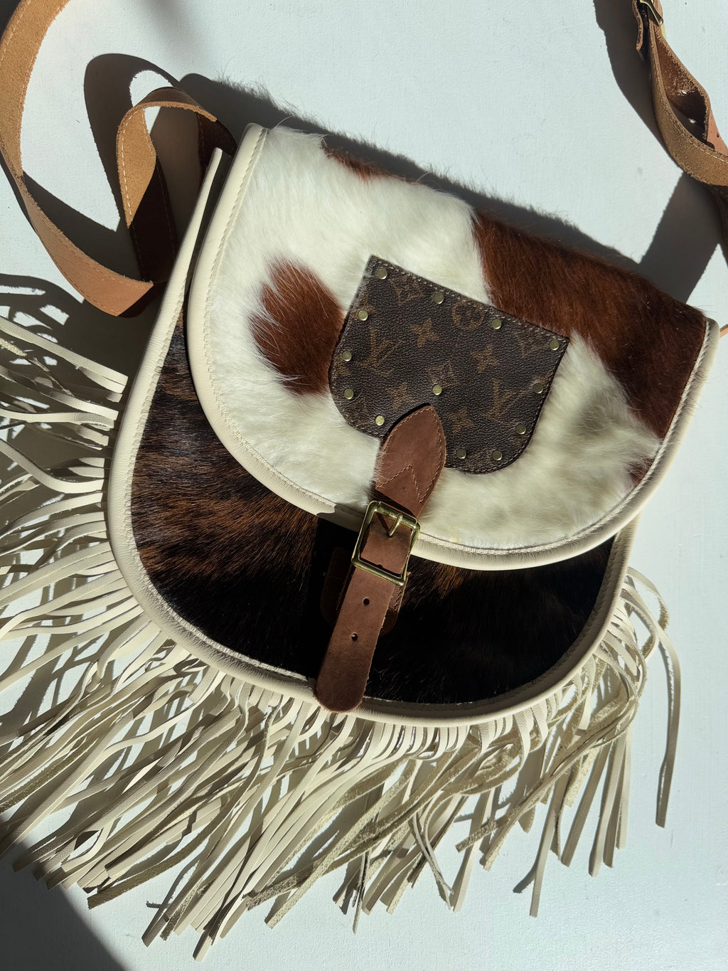 white fringe crossbody