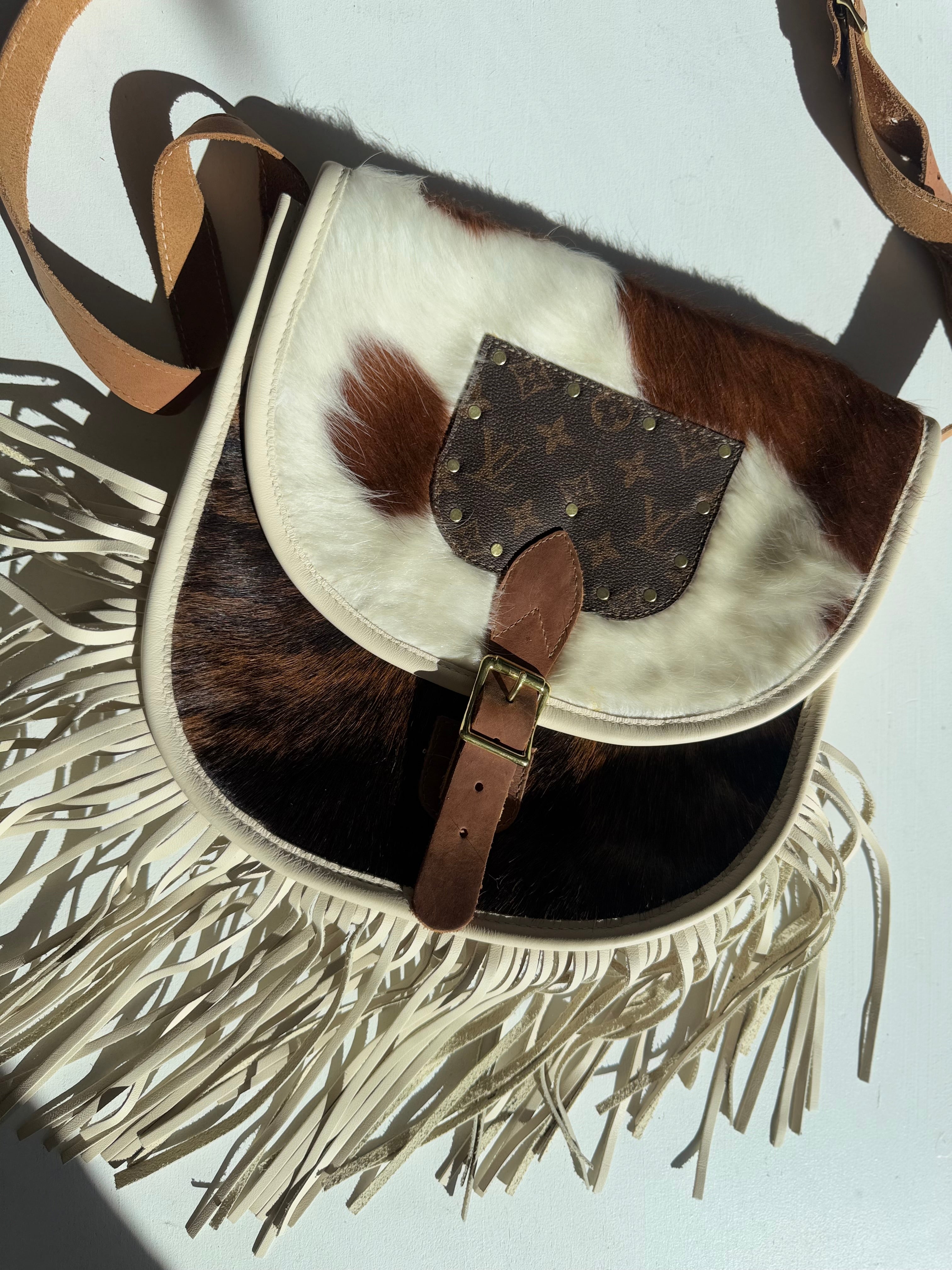 white fringe crossbody