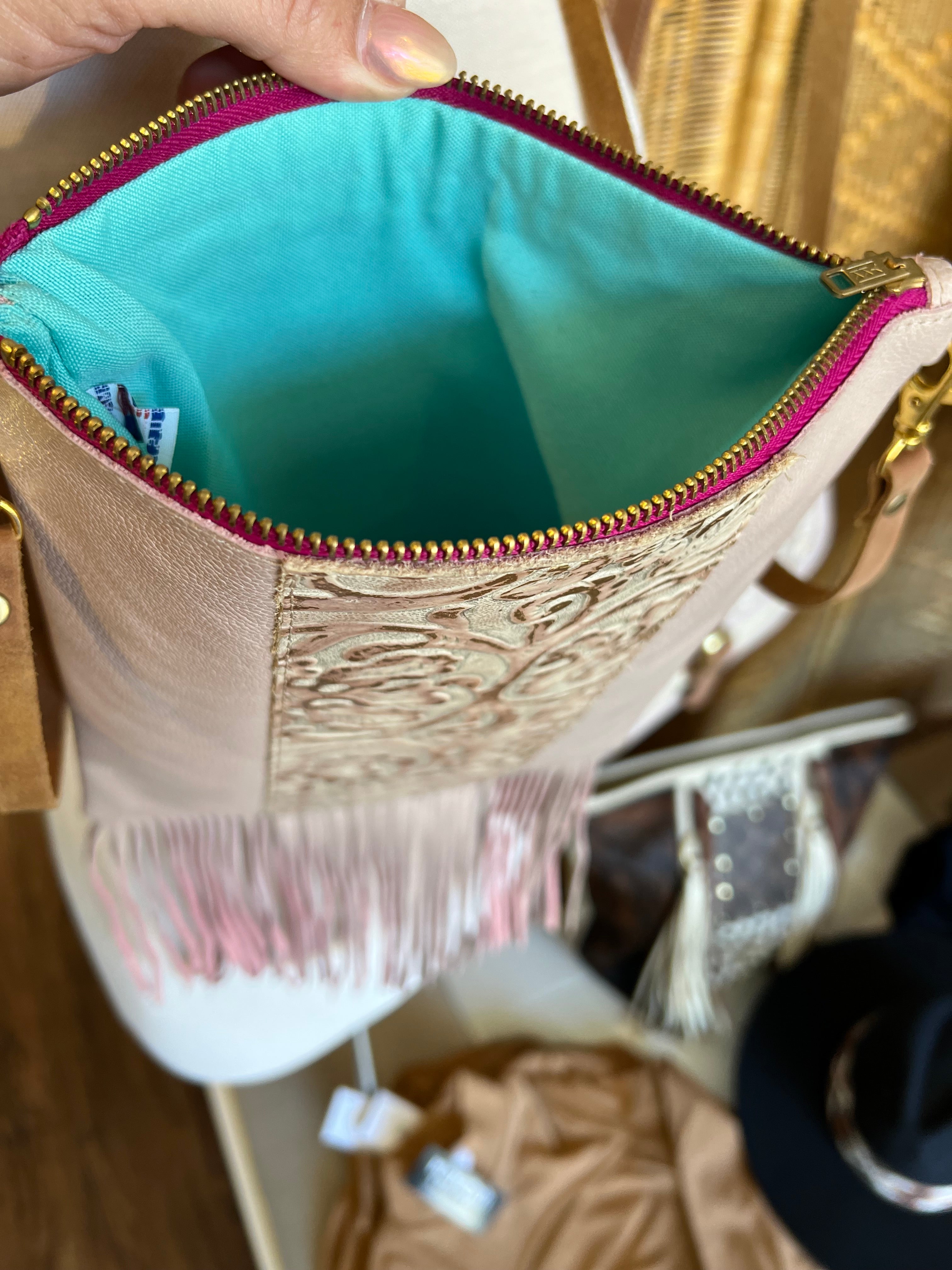 Leather Fringe Rose