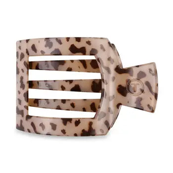 Square Flat Hair Clip - Large - Blonde Tortoise