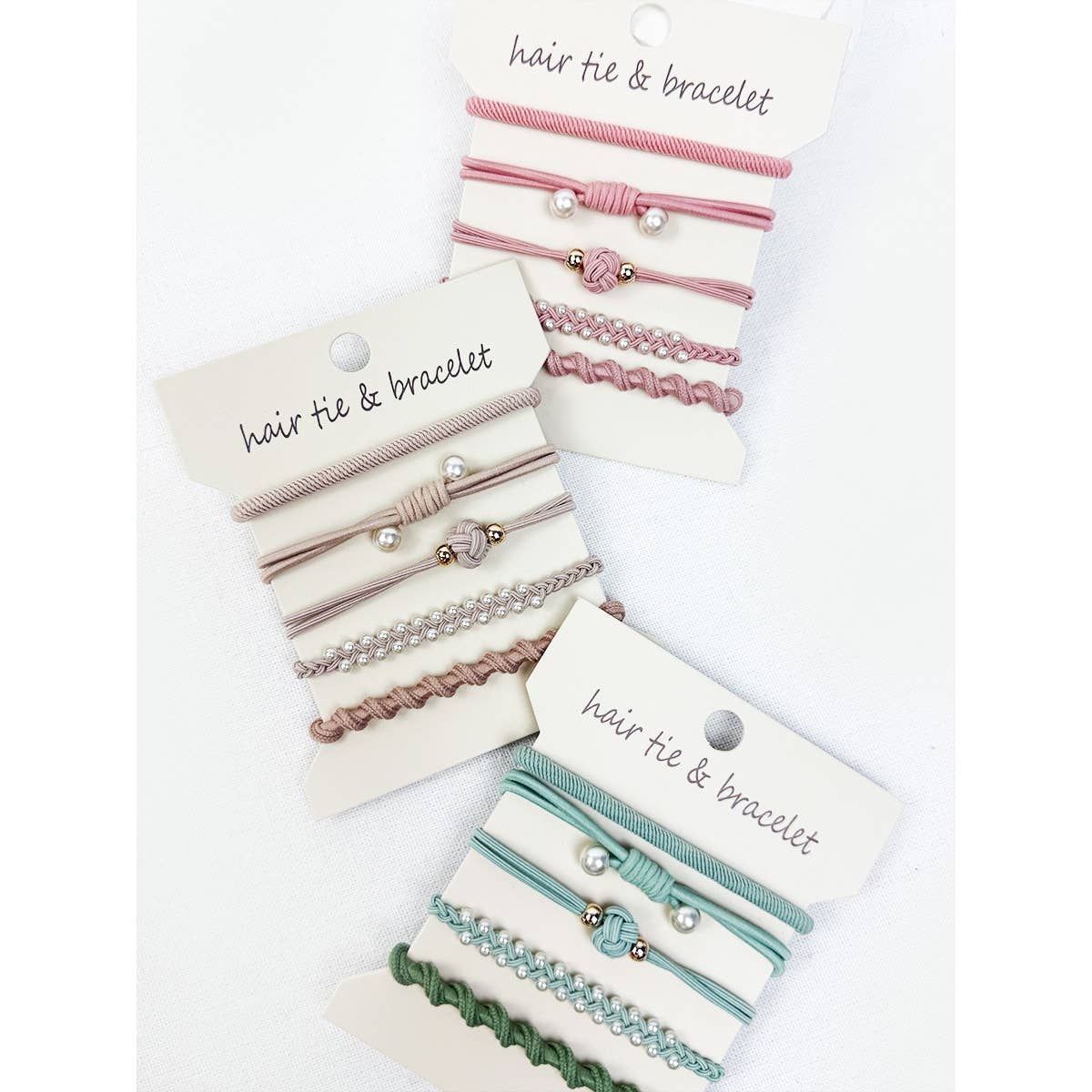 Boho Inspired Pearl Detail Hair Tie Bracelets