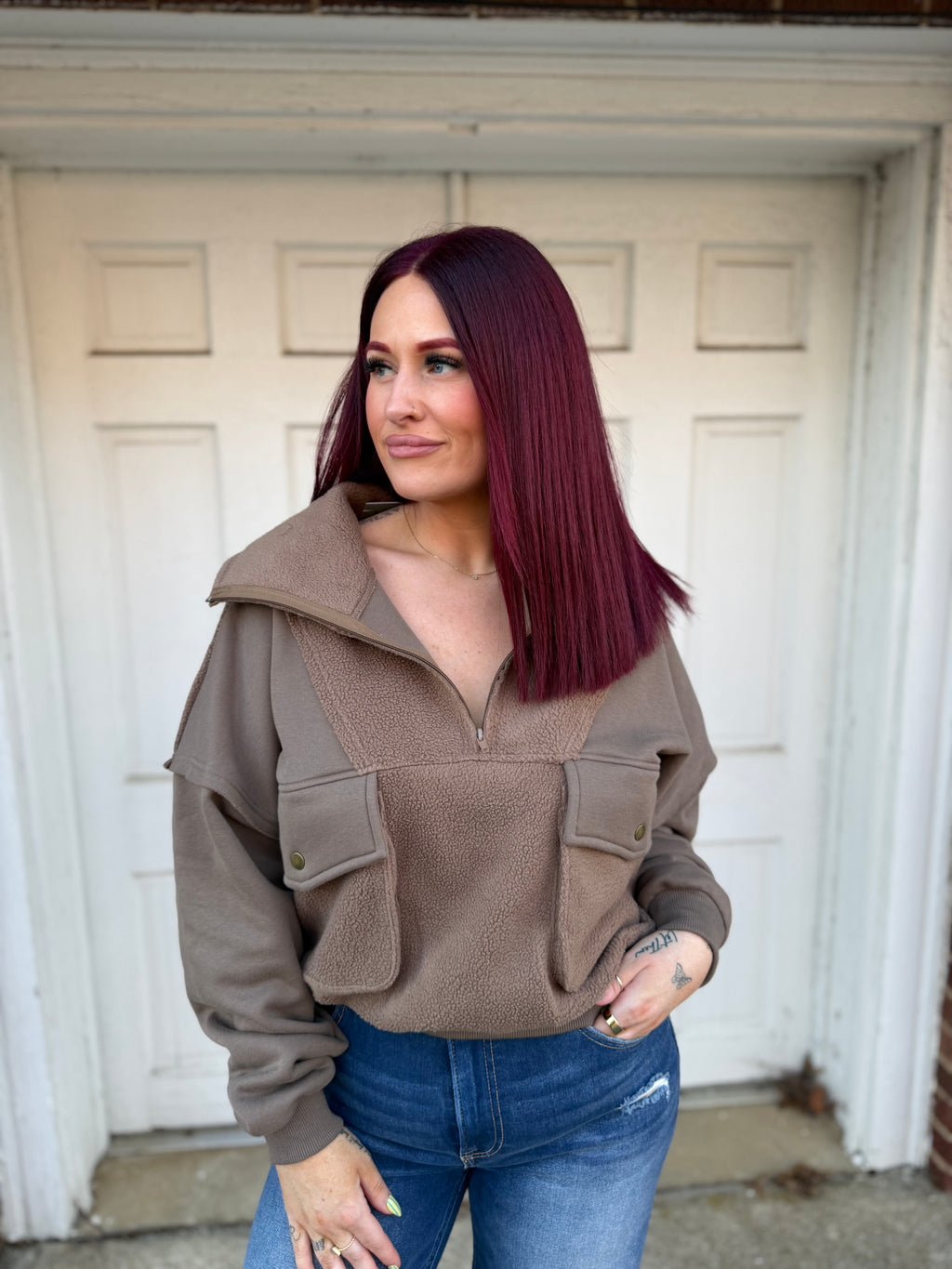 The Carter Pullover  Stone brown