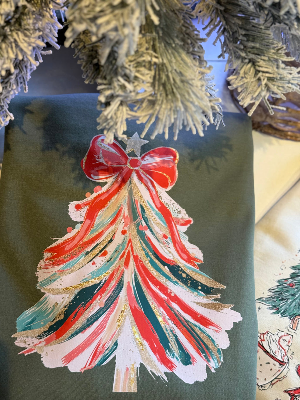 Brush Painted Christmas Tree