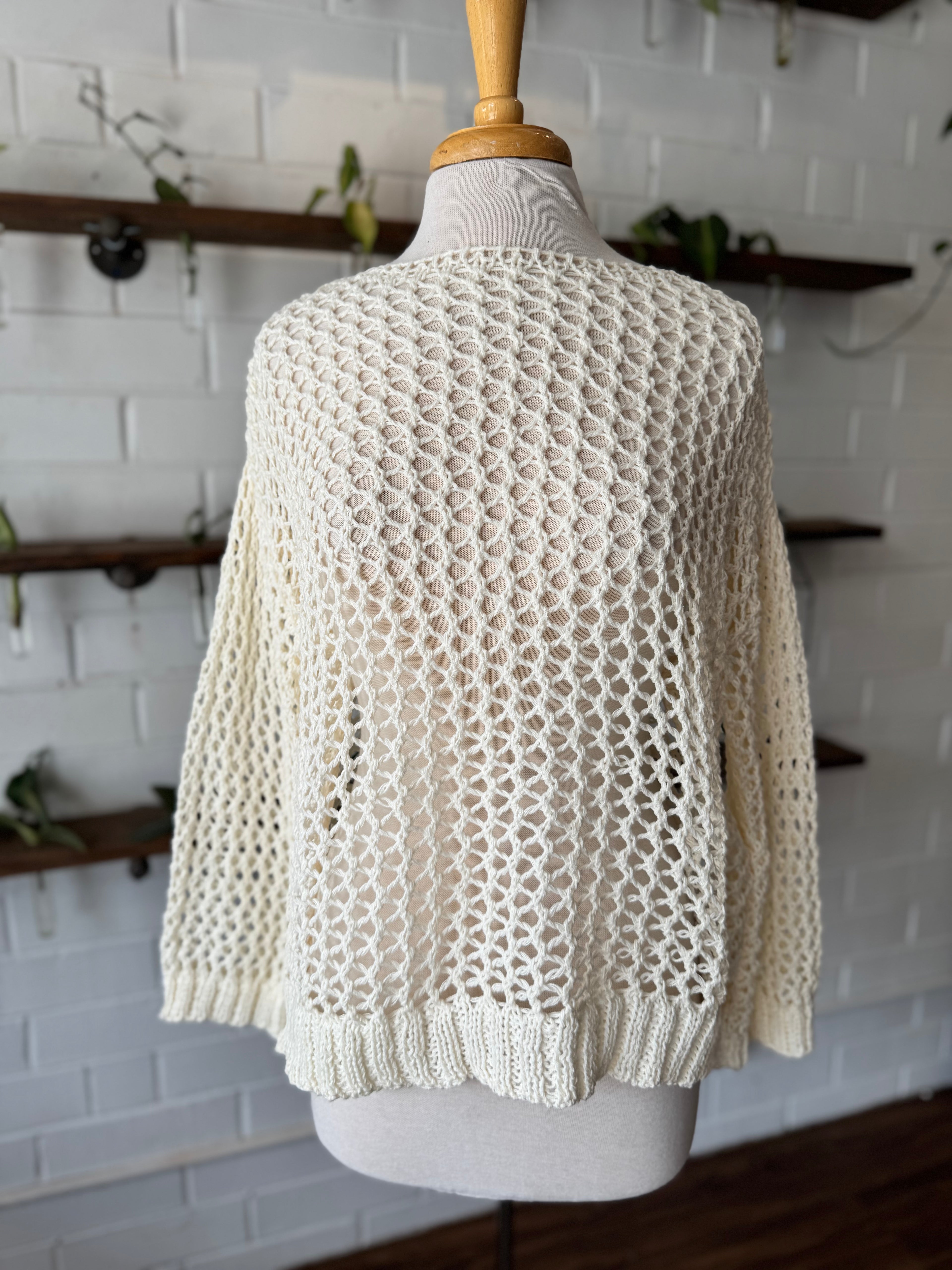 Open Knit Sweater - Ivory