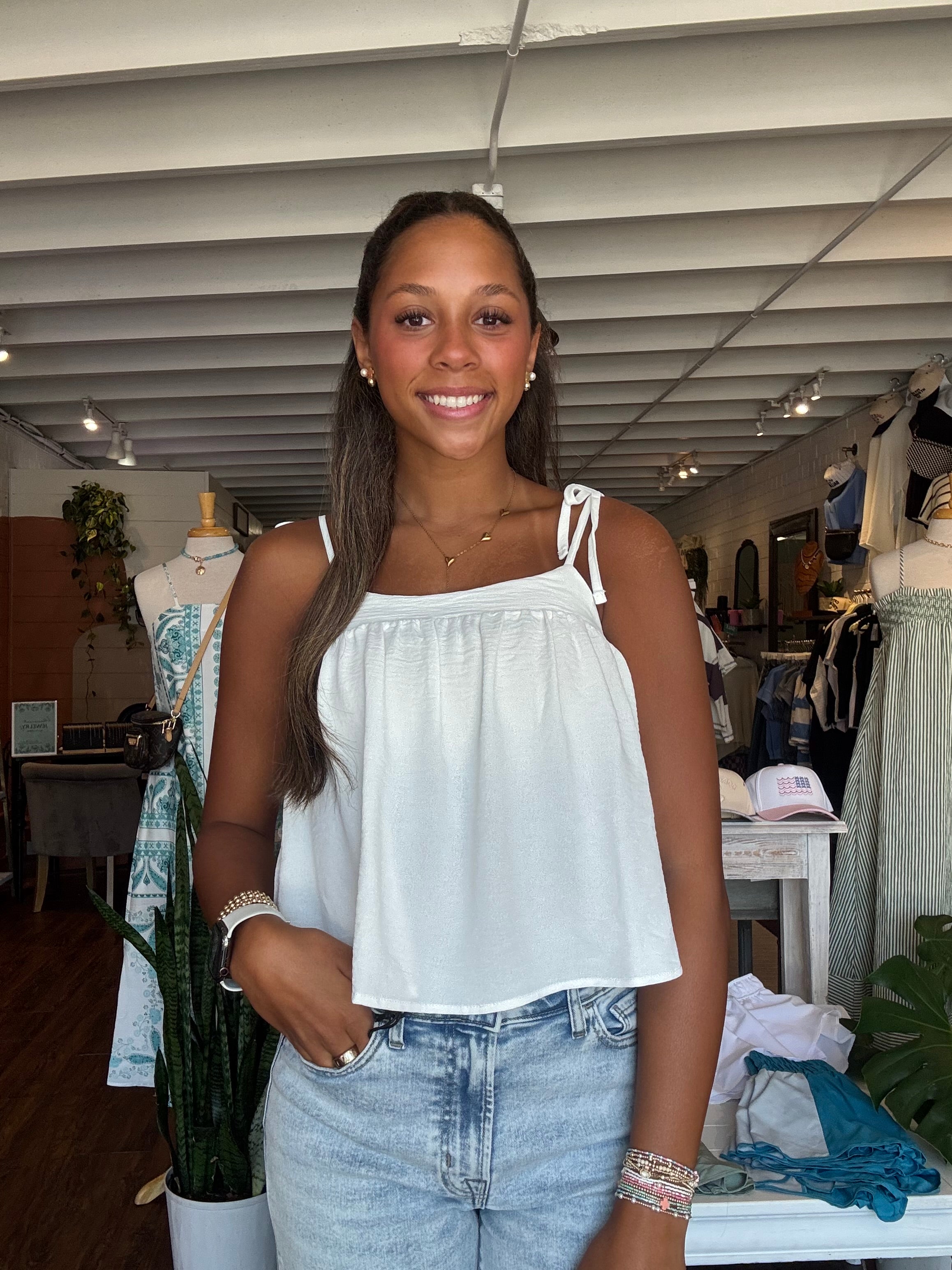 Strap Tie Airflow Cami Top