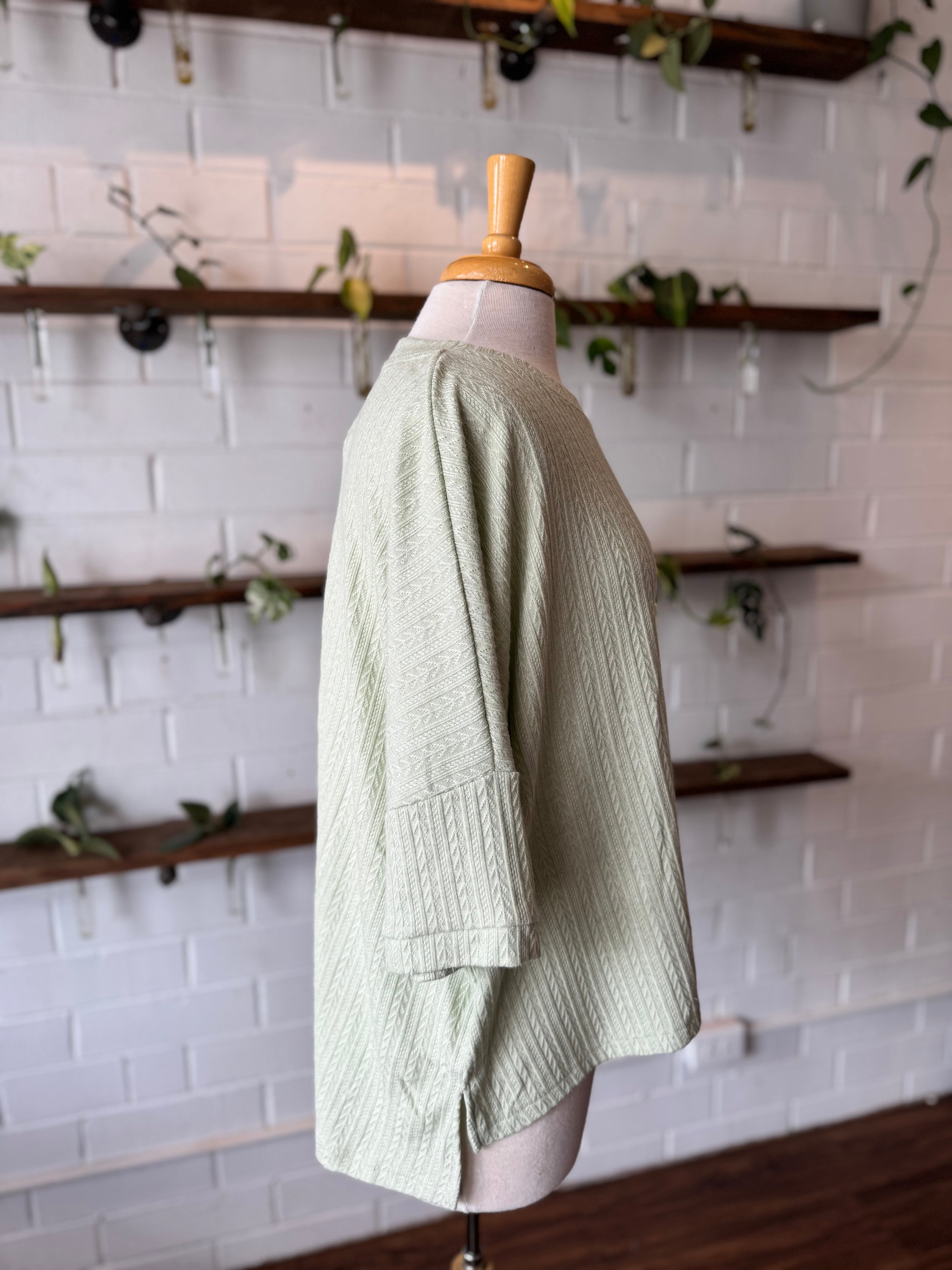 Light green textured Top