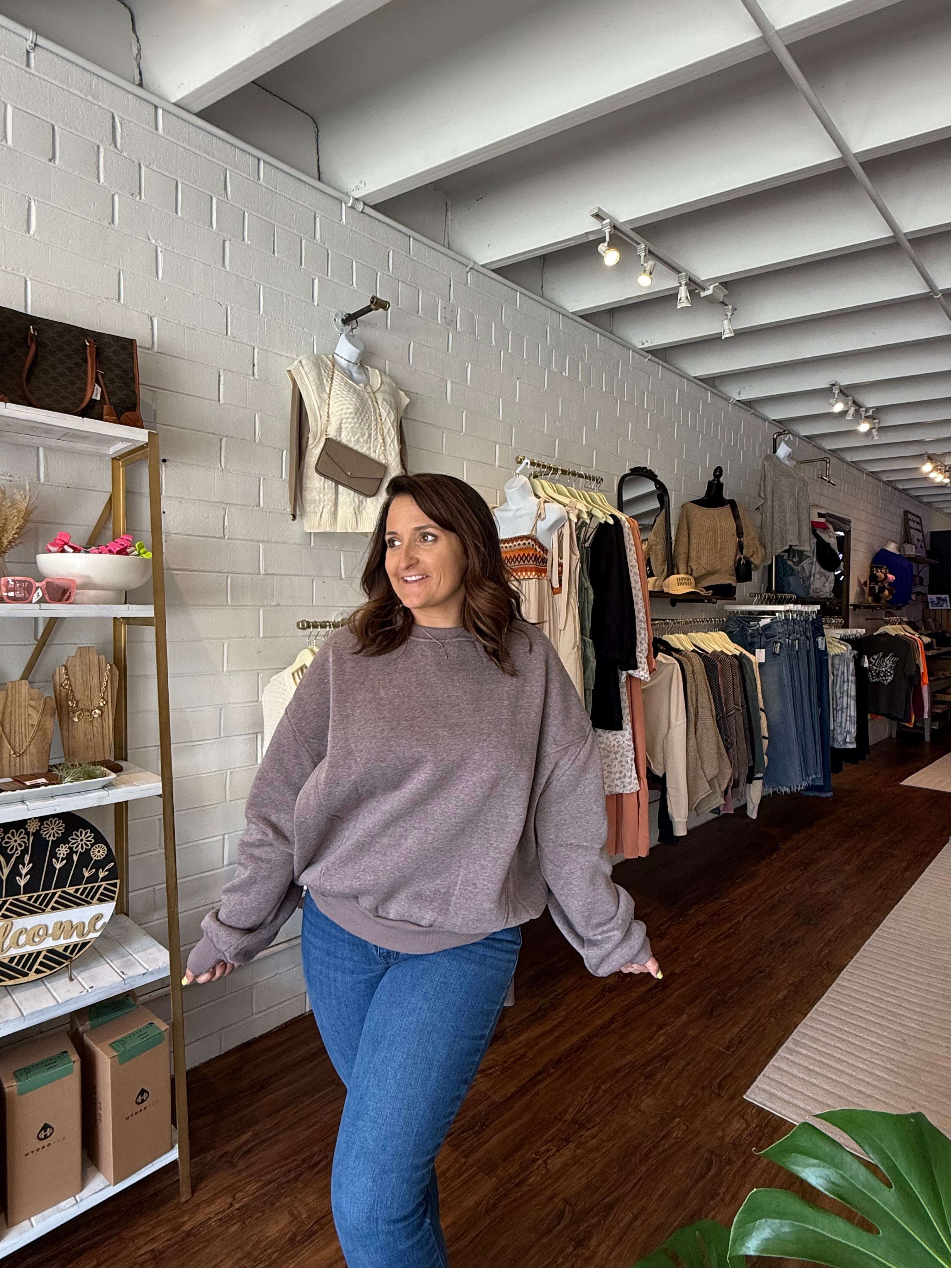 Crew Neck Oversized Sweatshirt