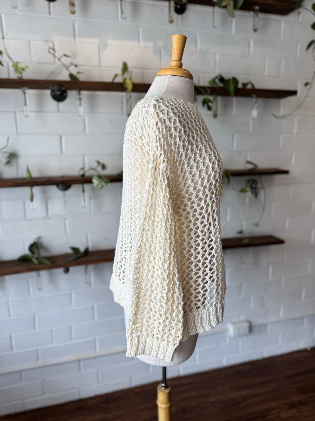 Open Knit Sweater - Ivory