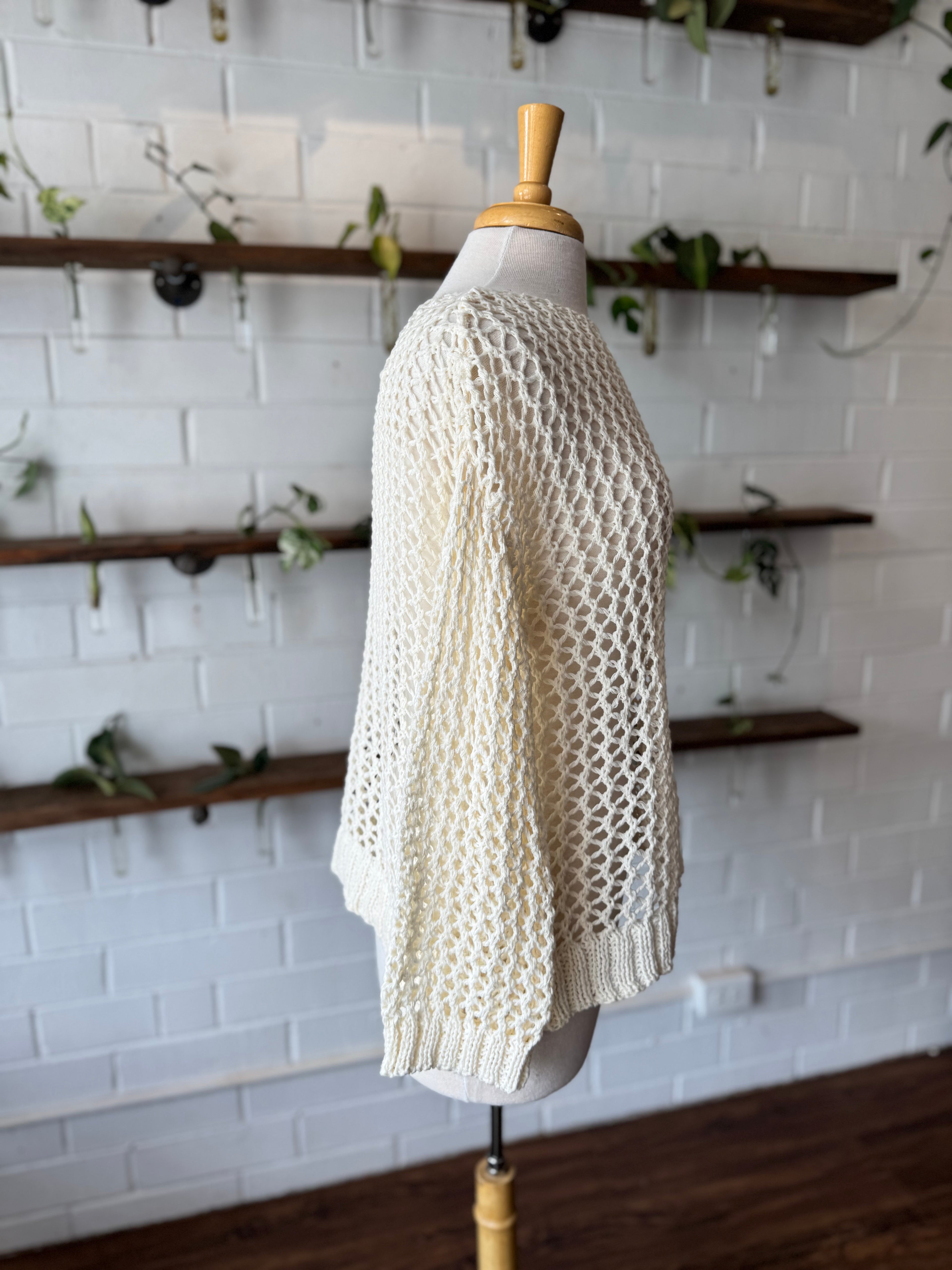 Open Knit Sweater - Ivory