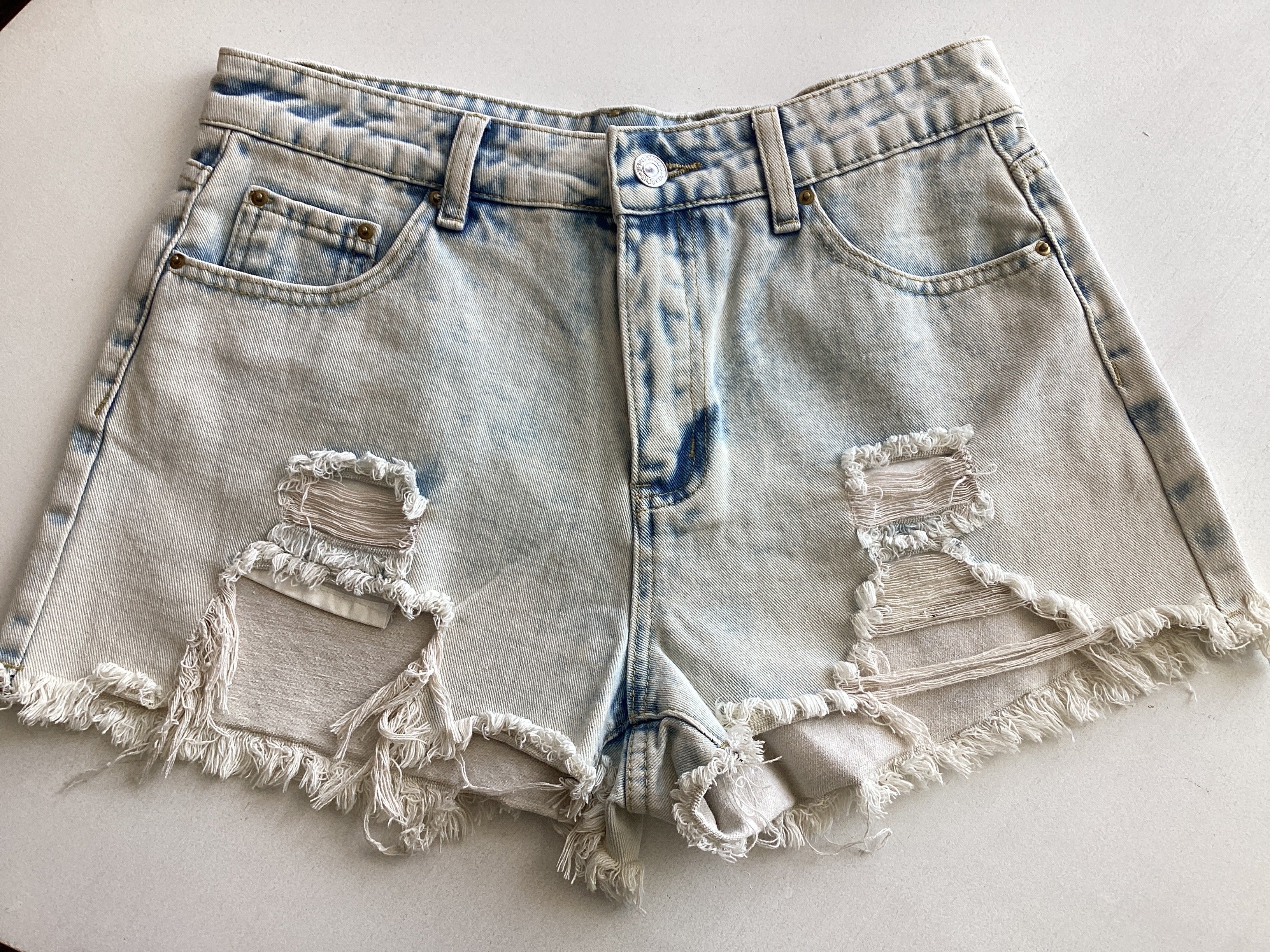Vintage Ripped Denim Shorts