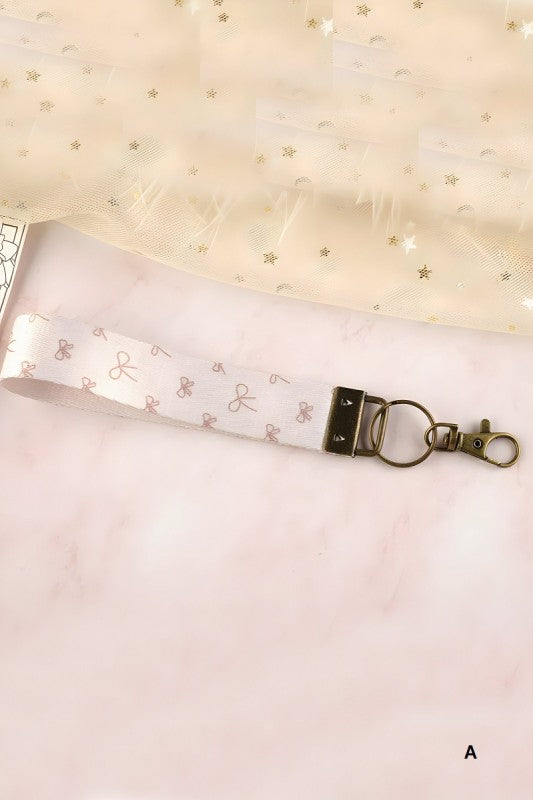 Pink Bow Key Chain