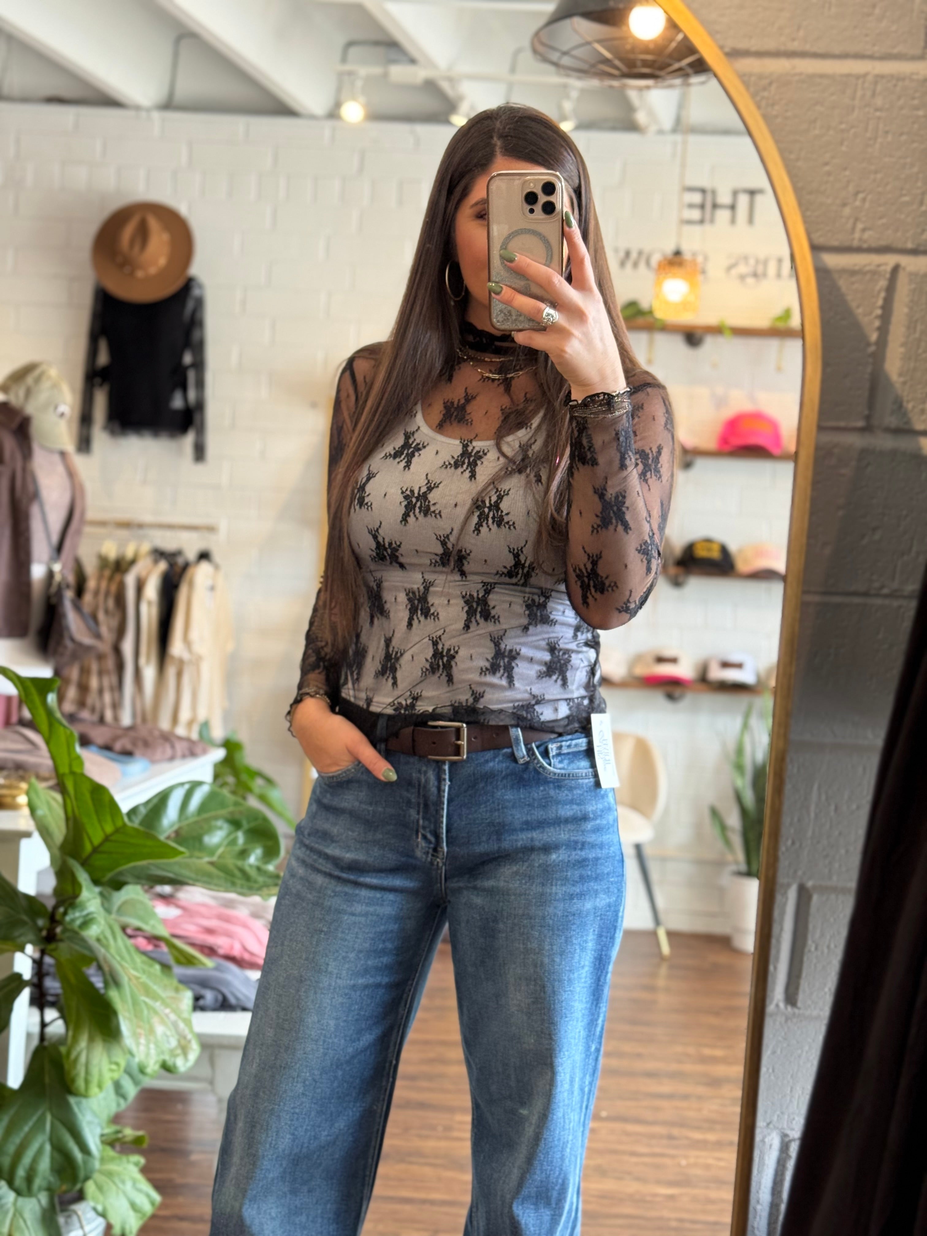 Lace Long Sleeve - Black